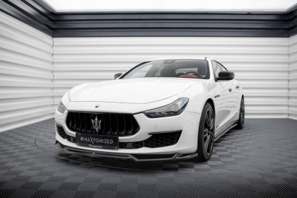 Spojler pod nárazník lipa V.2 Maserati Ghibli Mk3 Facelift černý lesklý plast