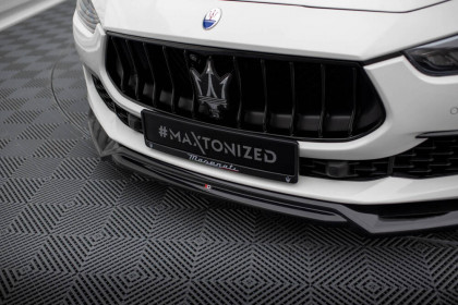 Spojler pod nárazník lipa V.2 Maserati Ghibli Mk3 Facelift černý lesklý plast