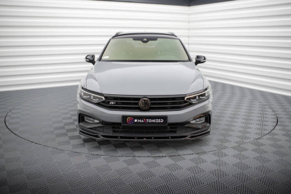 Spojler pod nárazník lipa V.2 Volkswagen Passat R-Line B8 Facelift černý lesklý plast