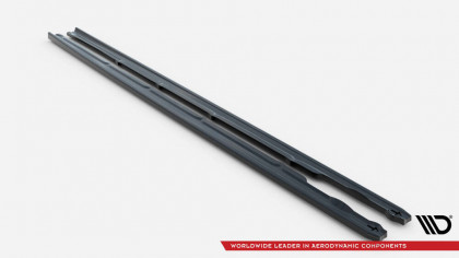 Prahové lišty Volkswagen Passat R-Line B8 Facelift černý lesklý plast