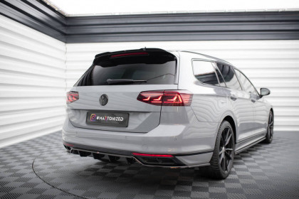 Spoiler zadního nárazniku Volkswagen Passat R-Line B8 Facelift černý lesklý plast