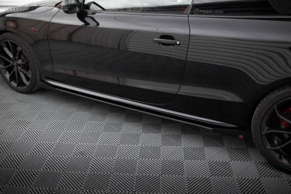 Prahové lišty Street pro + flaps Audi A5 / A5 S-Line / S5 Coupe / Cabrio 8T / 8T Facelift černo červené