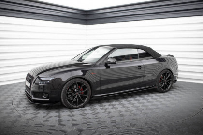 Prahové lišty Street pro + flaps Audi A5 / A5 S-Line / S5 Coupe / Cabrio 8T / 8T Facelift černo červené