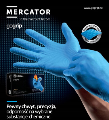 Nitrilové rukavice GoGrip modré vel. L, 50 ks