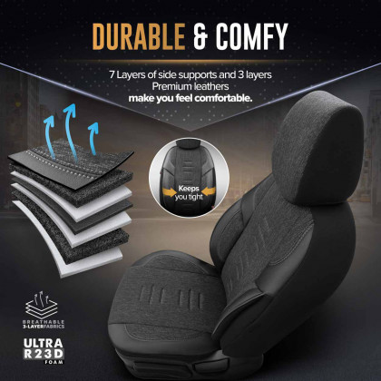 Sada autopotahů OTOM THRONE 102 SMOKED 3-ZIP