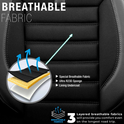 Sada autopotahů OTOM LIMITED 102 BLACK/GREY 3-ZIP