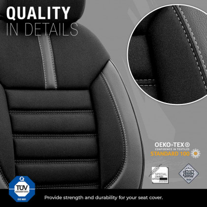 Sada autopotahů OTOM LIMITED 102 BLACK/GREY 3-ZIP