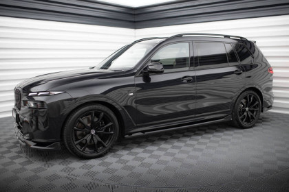 Prahové lišty BMW X7 M-Pack G07 Facelift černý lesklý plast