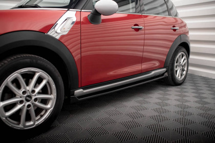 Prahové lišty Mini Cooper Countryman R60 Facelift černý lesklý plast