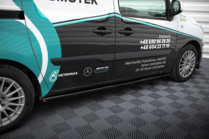 Prahové lišty Mercedes-Benz Citan Mk1 černý lesklý plast