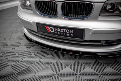Spojler pod nárazník lipa V.2 BMW 1 E81 Facelift černý lesklý plast