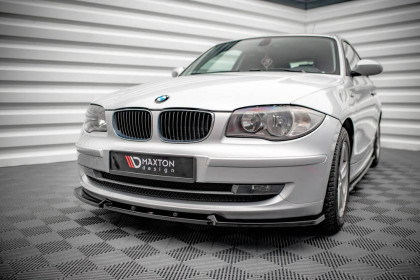 Spojler pod nárazník lipa V.3 BMW 1 E81 Facelift černý lesklý plast