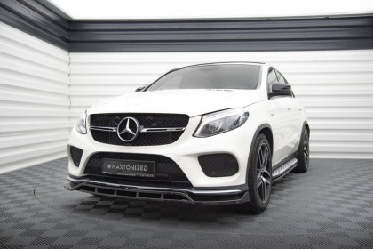 Spojler pod nárazník lipa V.2 Mercedes-Benz GLE Coupe 43 AMG / AMG-Line C292 černý lesklý plast