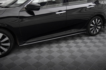 Prahové lišty Honda Civic Mk10 černý lesklý plast