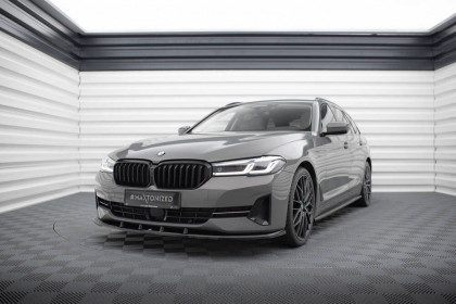 Spojler pod nárazník lipa V.1 BMW 5 G30 / G31 Facelift černý lesklý plast