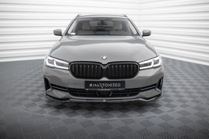 Spojler pod nárazník lipa V.2 BMW 5 G30 / G31 Facelift černý lesklý plast