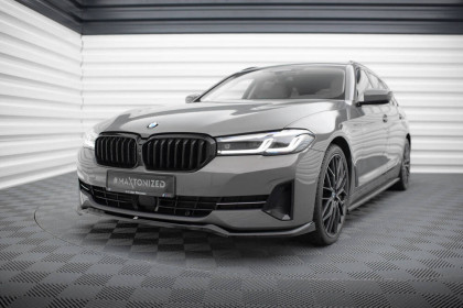 Spojler pod nárazník lipa V.2 BMW 5 G30 / G31 Facelift černý lesklý plast
