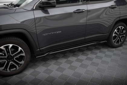 Prahové lišty Jeep Compass Limited Mk2 Facelift černý lesklý plast