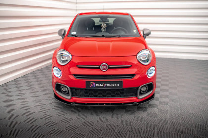 Spojler pod nárazník lipa Fiat 500X Sport Mk1 Facelift černý lesklý plast