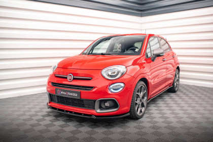 Spojler pod nárazník lipa Fiat 500X Sport Mk1 Facelift černý lesklý plast