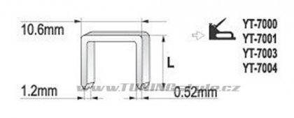 Spona do sešívačky 6 x 10,6 mm 1000 ks