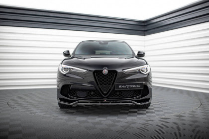 Spojler pod nárazník lipa Alfa Romeo Stelvio Quadrifoglio Mk1 černý lesklý plast