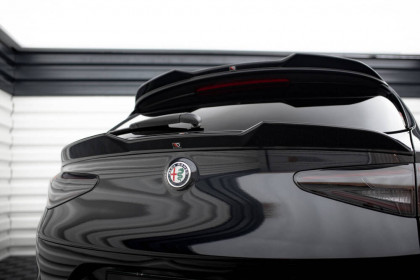 Prodloužení spoileru spodní 3D Alfa Romeo Stelvio Quadrifoglio Mk1 černý lesklý plast