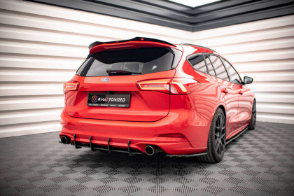 Prodloužení spoileru V.2 Ford Focus Estate ST-Line Mk4 černý lesklý plast