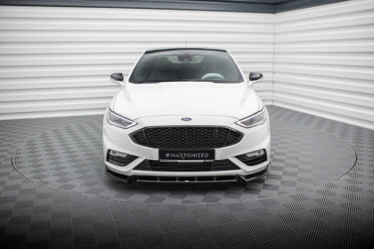 Spojler pod nárazník lipa Ford Mondeo Sport Mk5 Facelift / Fusion Sport Mk2 Facelift černý lesklý plast