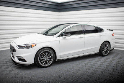 Prahové lišty Street pro + flaps Ford Mondeo Sport Mk5 Facelift / Fusion Sport Mk2 Facelift černo červené