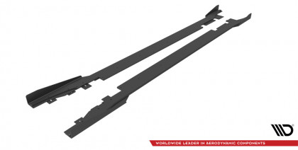 Prahové lišty Street pro + flaps Ford Mondeo Sport Mk5 Facelift / Fusion Sport Mk2 Facelift černo červené