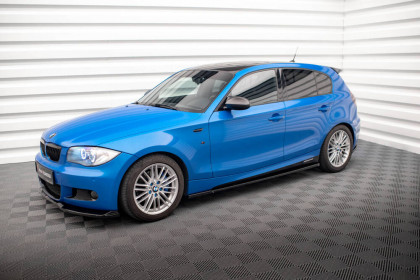 Prahové lišty BMW 1 M-Pack E87 Facelift černý lesklý plast