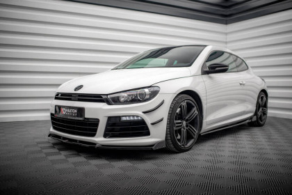 Spojler pod nárazník lipa V.3 + flaps Volkswagen Scirocco R Mk3 černý lesklý plast