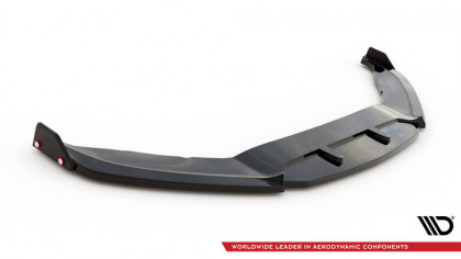 Spojler pod nárazník lipa V.3 + flaps Volkswagen Scirocco R Mk3 černý lesklý plast