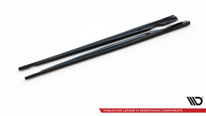 Prahové lišty V.2 Volkswagen Scirocco R Mk3 černý lesklý plast