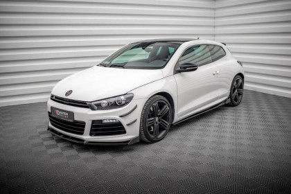 Prahové lišty V.2 + flaps Volkswagen Scirocco R Mk3 černý lesklý plast