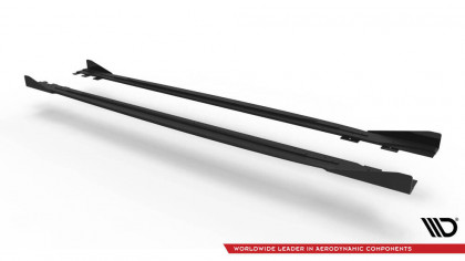 Prahové lišty Street pro + flaps Volkswagen Scirocco R Mk3 černo červené