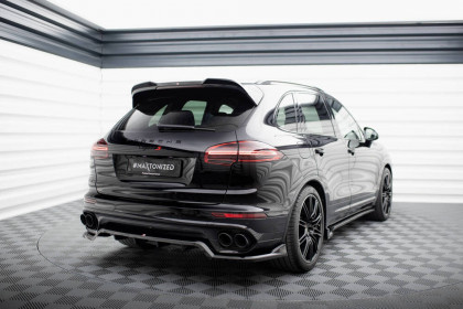 Spoiler zadního nárazniku Porsche Cayenne Mk2 Facelift černý lesklý plast