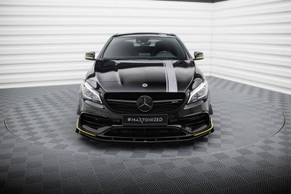 Street pro spojler pod nárazník lipa + flaps Mercedes-AMG CLA 45 Aero C117 Facelift černo červený