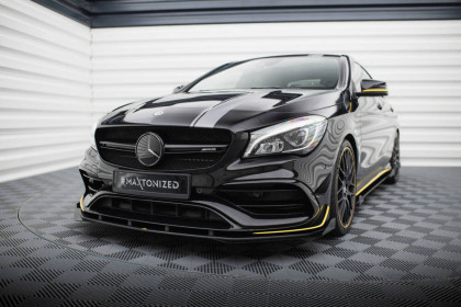 Street pro spojler pod nárazník lipa + flaps Mercedes-AMG CLA 45 Aero C117 Facelift černo červený