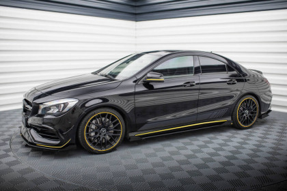 Prahové lišty Street pro + flaps Mercedes-AMG CLA 45 C117 Facelift černo červené
