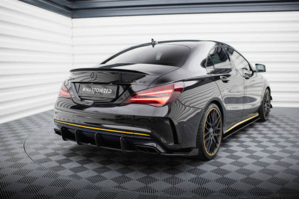 Splittery zadní boční Street Pro + flaps Mercedes-AMG CLA 45 C117 Facelift černo červené