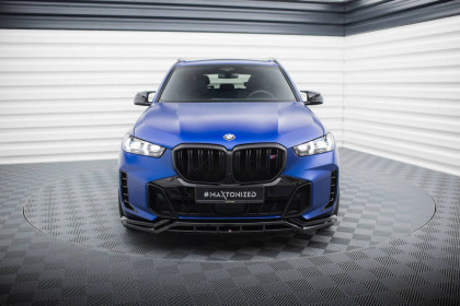 Spojler pod nárazník lipa V.1 BMW X5 M-Pack G05 Facelift černý lesklý plast