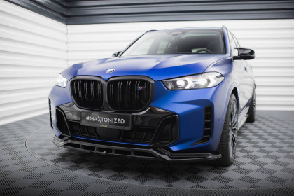 Spojler pod nárazník lipa V.1 BMW X5 M-Pack G05 Facelift černý lesklý plast