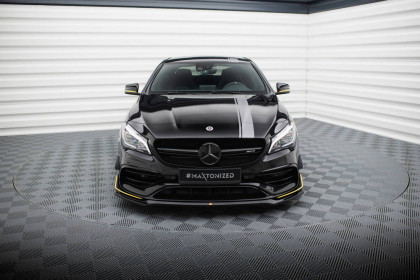 Spojler pod nárazník lipa V.3 Mercedes-AMG CLA 45 Aero C117 Facelift černý lesklý plast