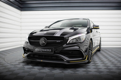 Spojler pod nárazník lipa V.3 Mercedes-AMG CLA 45 Aero C117 Facelift černý lesklý plast