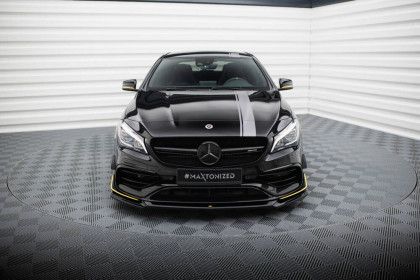 Spojler pod nárazník lipa V.4 Mercedes-AMG CLA 45 Aero C117 Facelift černý lesklý plast