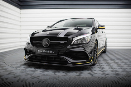 Spojler pod nárazník lipa V.4 Mercedes-AMG CLA 45 Aero C117 Facelift černý lesklý plast