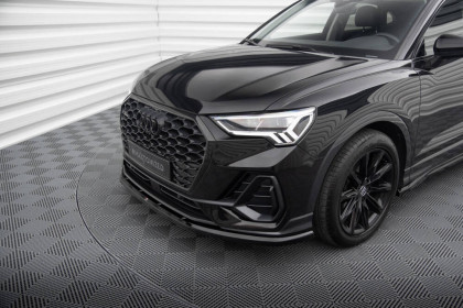 Spojler pod nárazník lipa V.1 Audi Q3 Sportback F3 černý lesklý plast