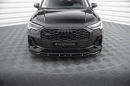 Spojler pod nárazník lipa V.2 Audi Q3 Sportback F3 černý lesklý plast